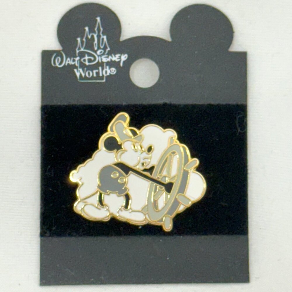 Walt Disney World Mickey Mouse Steamboat Willie Enamel Pin Collectible
